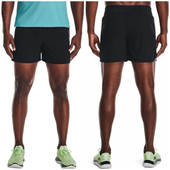 NWT Under Armour Men's Black Shorts‎ SpeedPocket 5" Size 3XL - Picture 1 of 14